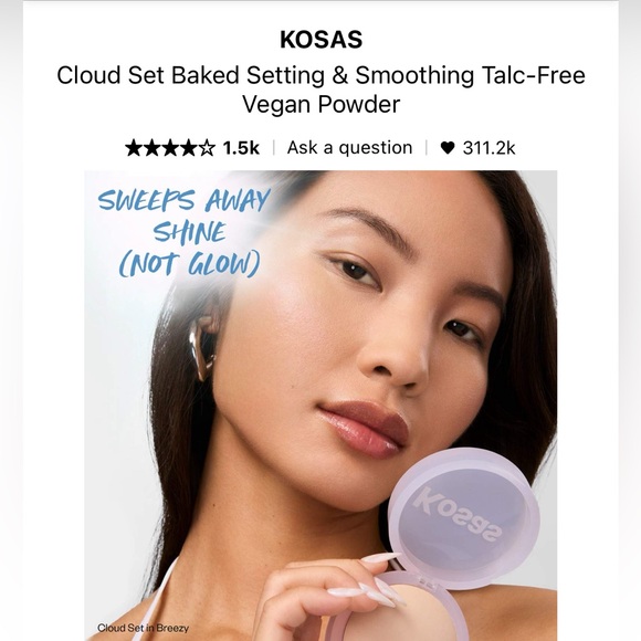 KOSAS  Set Baked Setting & Smoothing Talc-Free
Vegan Powder - Picture 3 of 11